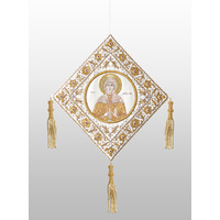 St. Christina Chelije Epigonation - Ivory with Gold Embroidery
